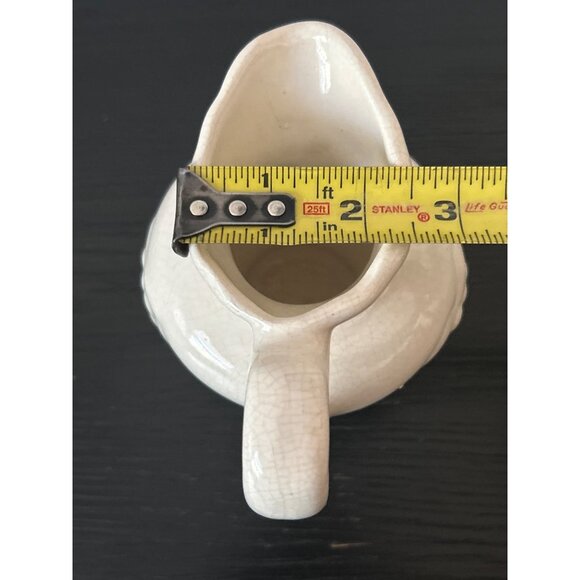 VTG Ceramic Pitcher/Jug Creamy White w/Grape Cluster Motif Quirky Kitchen Decor - Picture 8 of 9